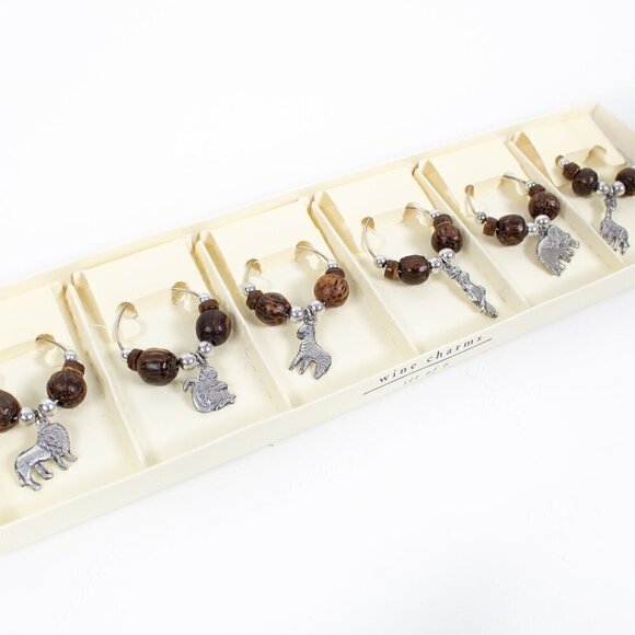 Pier 1 Animal Wine Charms - Picture 1 of 6